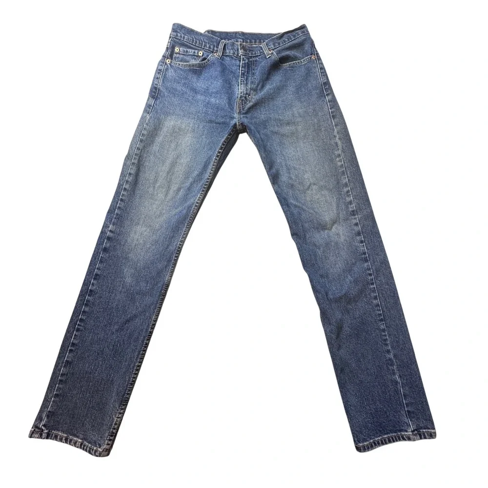 Levi's 505 Jeans Mens 33x34 (32x31) Blue‎ Regular Fit Straight Leg Stretch Denim